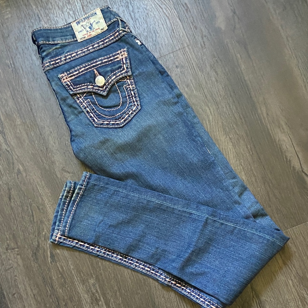 True Religion Blue Boot Cut Jeans